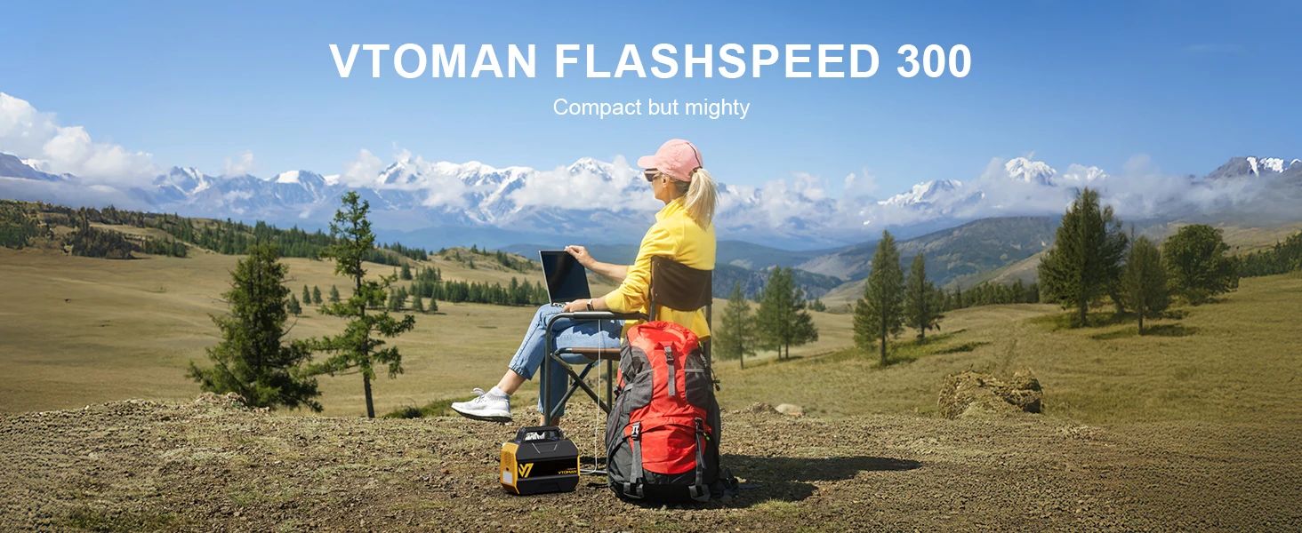 VTOMAN FlashSpeed 300 tragbares Kraftwerk 230 Wh/70000 mAh LiFeP04 Akku für Outdoor-Campingzelt, Reisen, Zuhause, Energieleistung – Detail 2