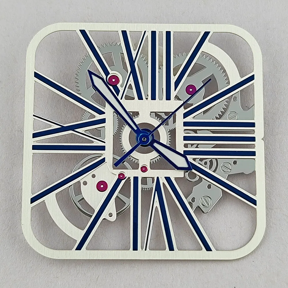 새로운 스퀘어 다이얼 NH70 중공 다이얼 27mm 다이얼 NH70NH72 무브먼트 시계 액세서리에 적합