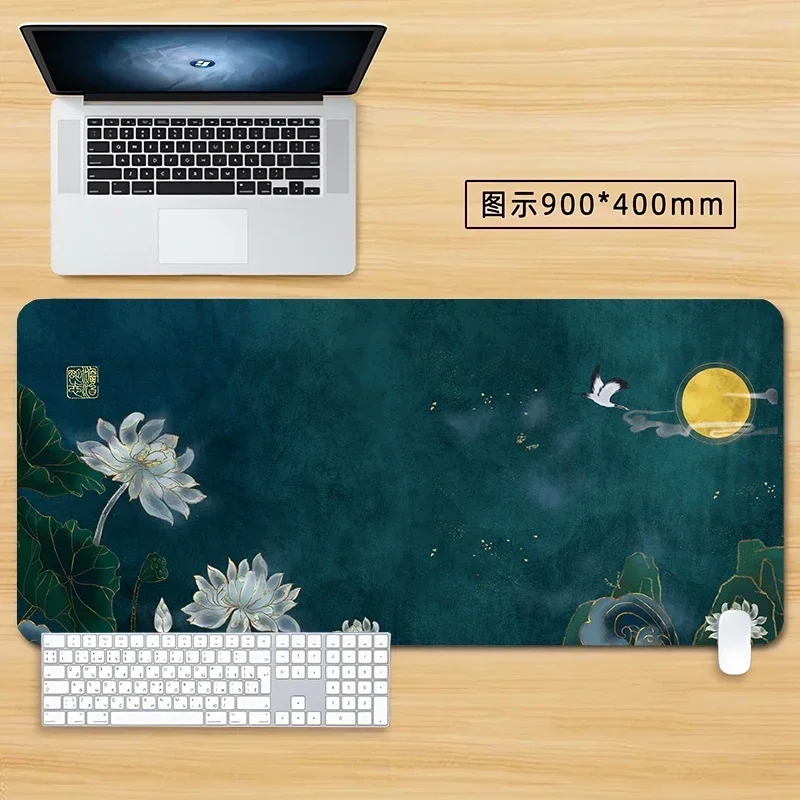 Landscape Painting Mouse Pad Office Computer Desk Mat Table Large Lockedge Gamer Chinese Keyboard Laptop Cushion Non Slip Beijin