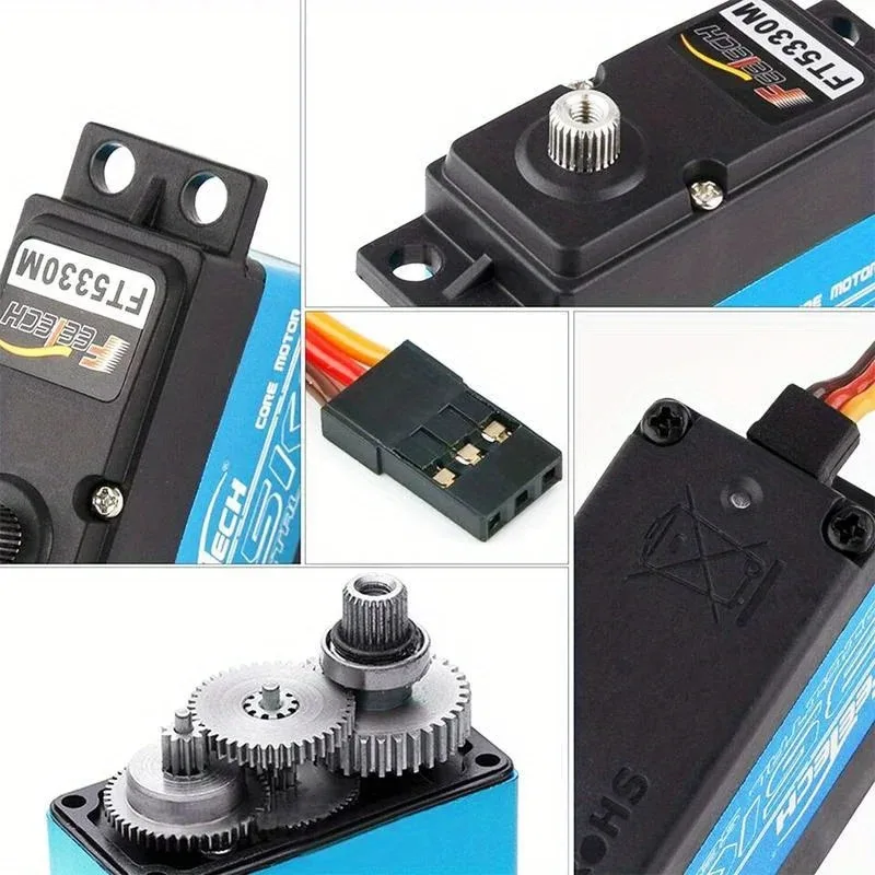 Feetech ft6335m servo motor digital 7.4v 35kg 360 graus servos de engrenagem de aço magnético para 1/8 1/10 robô rc carros avião quadcopter