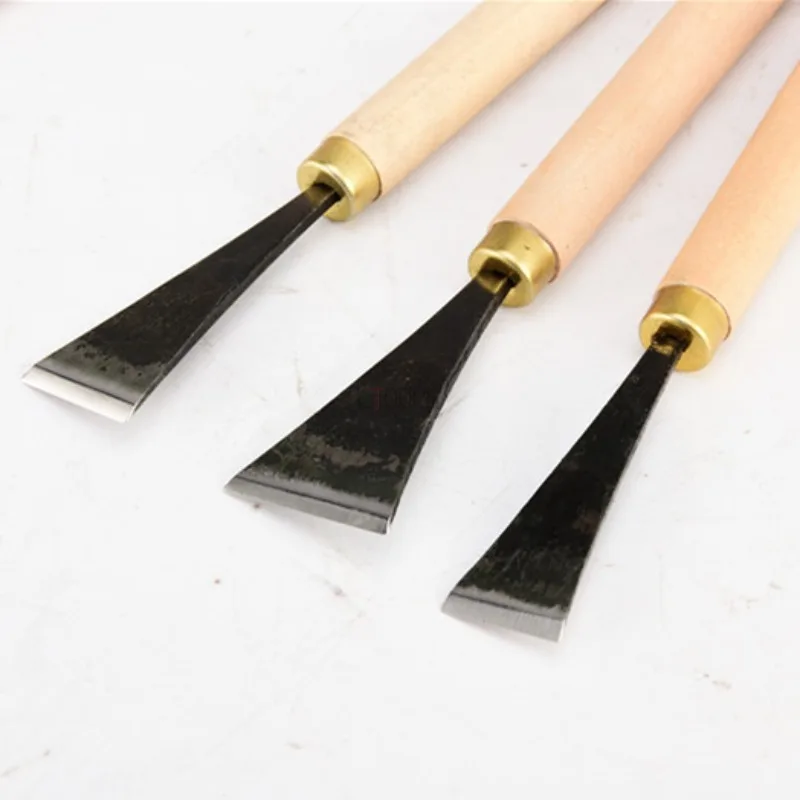 Woodworking Carving Knife Manganese Steel Durable Hard and Wear-resistant Trimming Flat Blade Carving Shovel Woodworking Tools