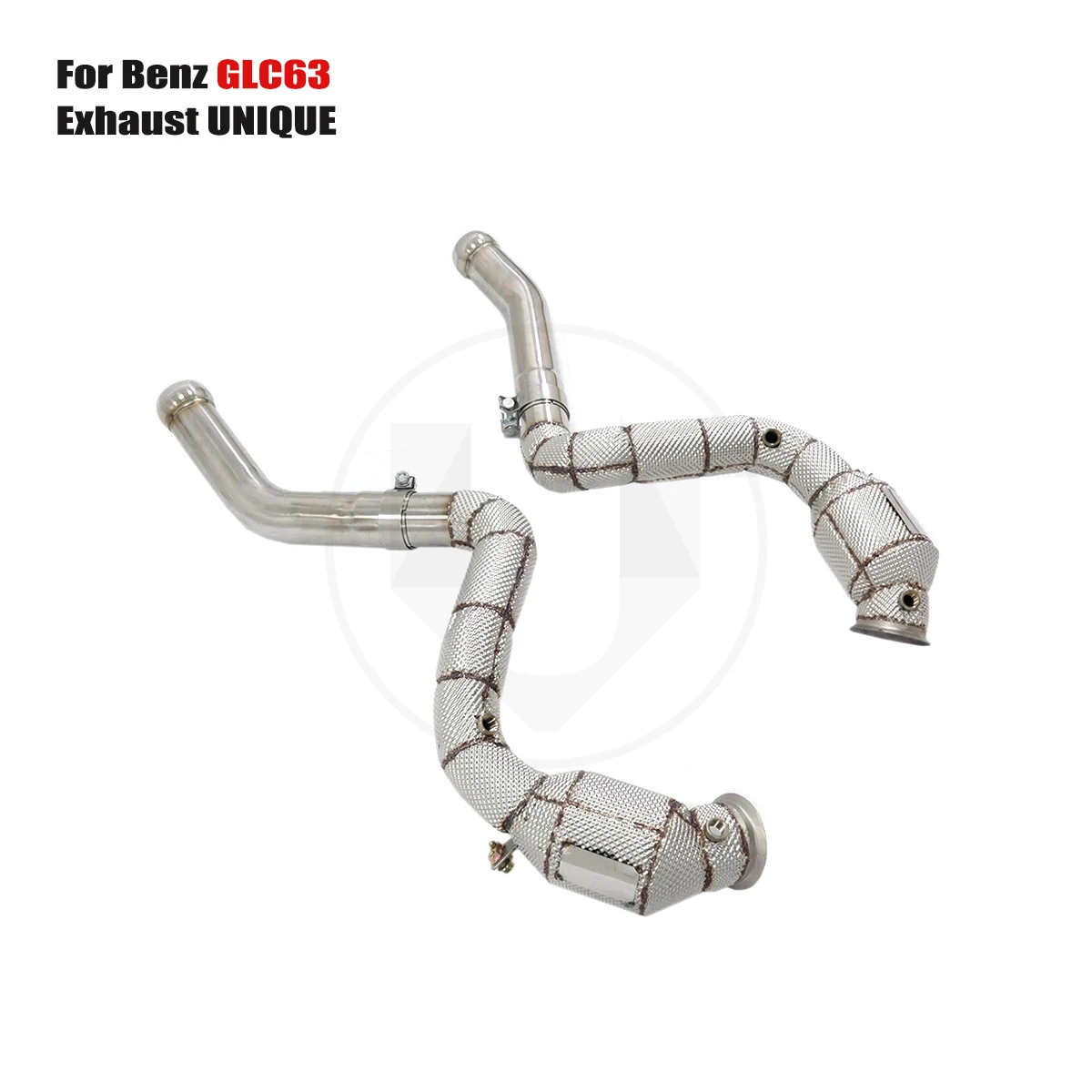 

UNIQUE suitable 2018+ Benz AMG GLC63 4.0t ss304 With insulator downpipe With cat/without cat exhaust pipe
