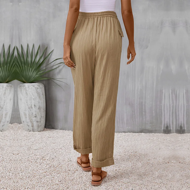 Autumn New Women's Pants Cross-border Elastic Casual Pants