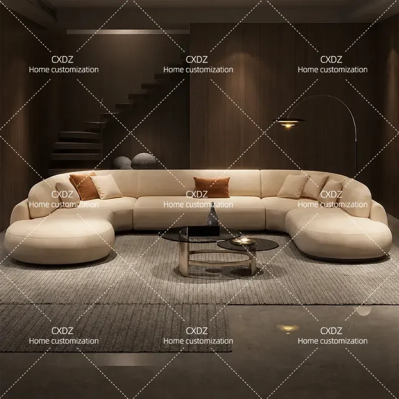 New High End Light Luxury L Shaped Sofa for Hotel Lobby Villa Living Room Large Apartment Modern Sectional Couch