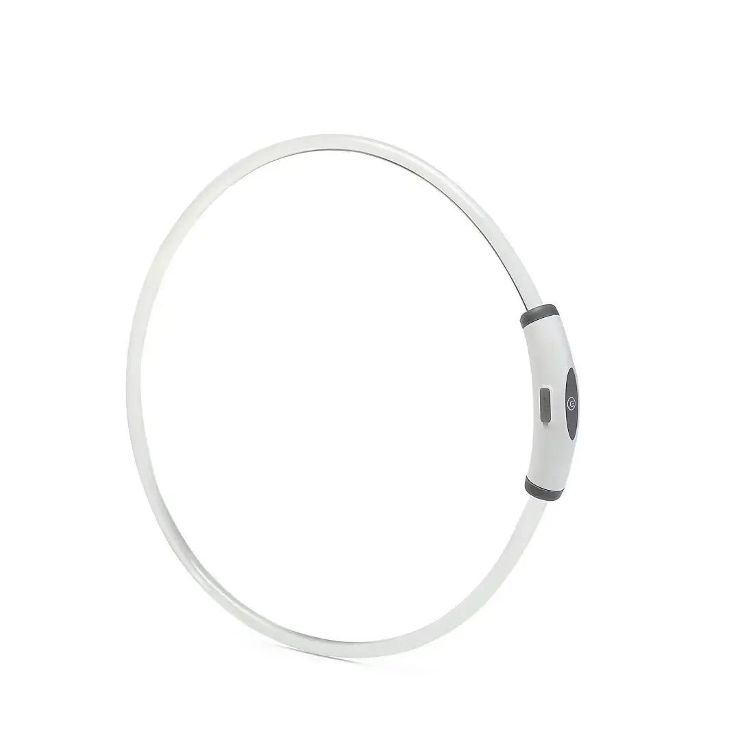 1 طوق كلب Dlitk LED قابل لإعادة الشحن عبر USB، طوق مضيء للكلاب بحجم القطع من مادة TPU، ضوء طوق كلب، يرجى عدم استخدام الشحن السريع