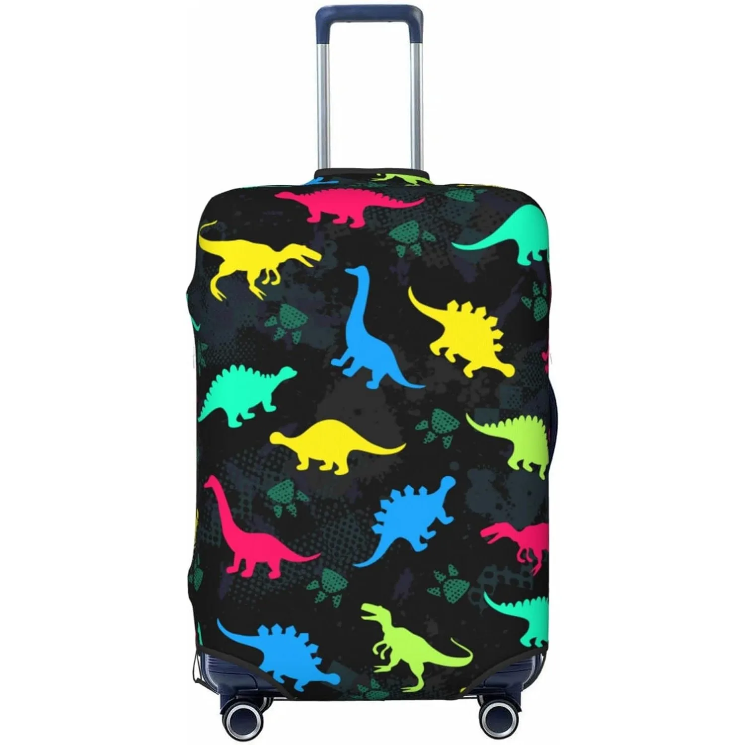 Travel Luggage Cover Colorful Dinosaur for Boy Suitcase Protector Washable Baggage Covers for 18-21 Inch Luggage
