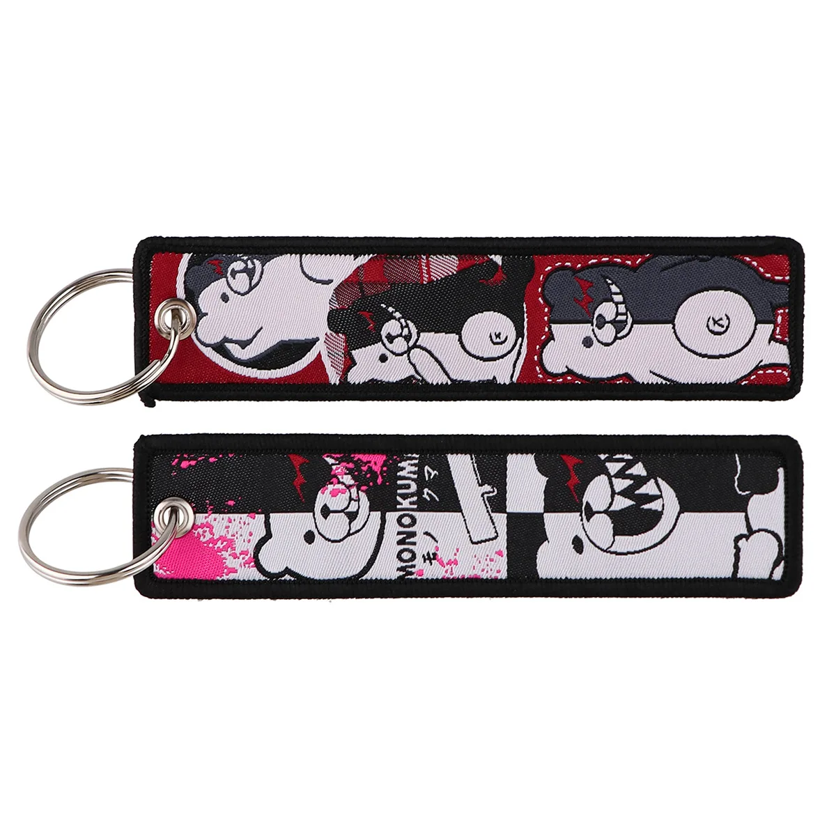 Anime Saiki K High School Embroidery Key Fobs Manga Key Tags Cool Keychains Car Keyrings Cosplay Accessories Friends Gift Toy view 3