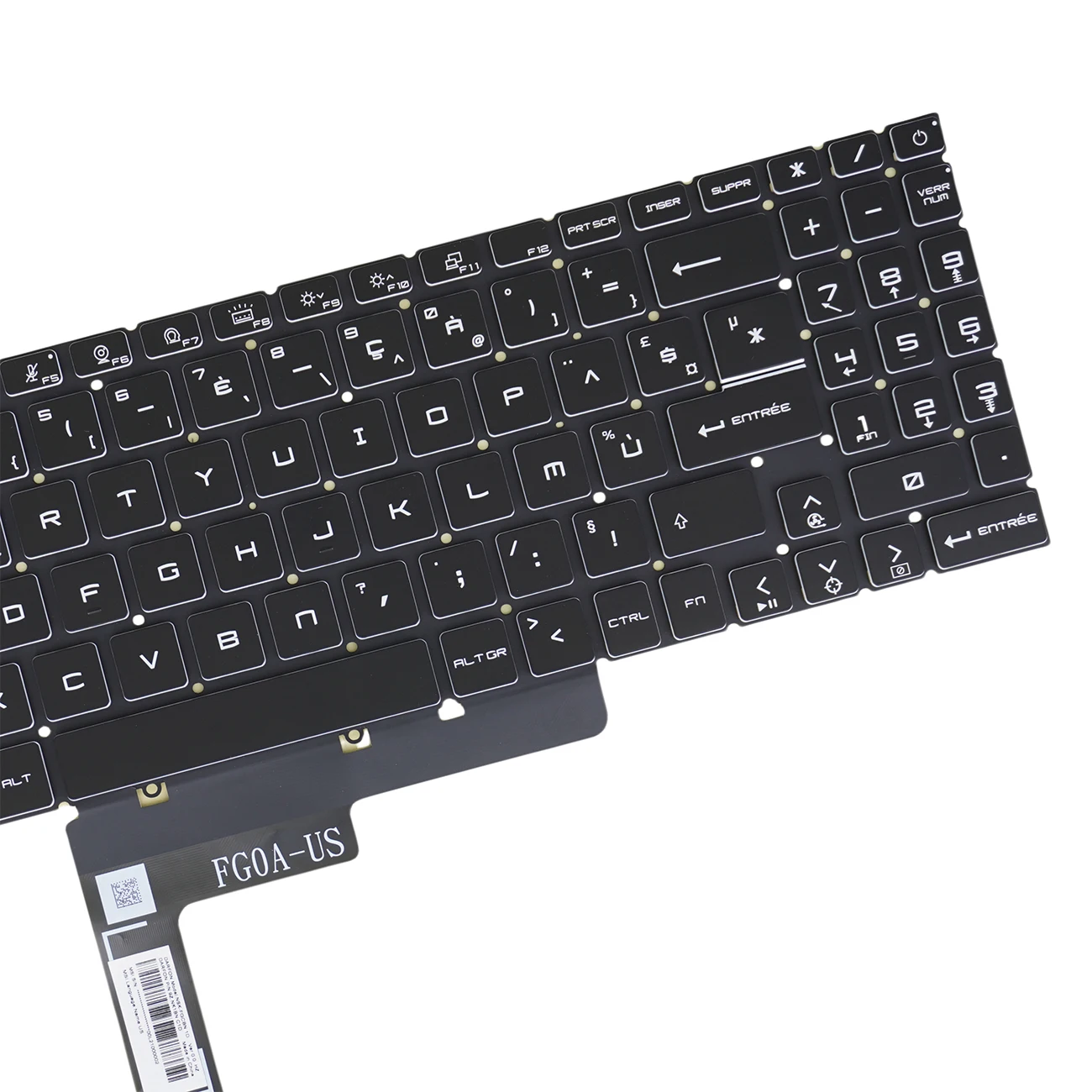 French AZERTY 1-ZONE RGB Backlit replacement Laptop Keyboard For MSI Pulse GL66 / GL76 11UEK 11UDK 11UCK 12UE 12UEK 12UGK 12UGKV