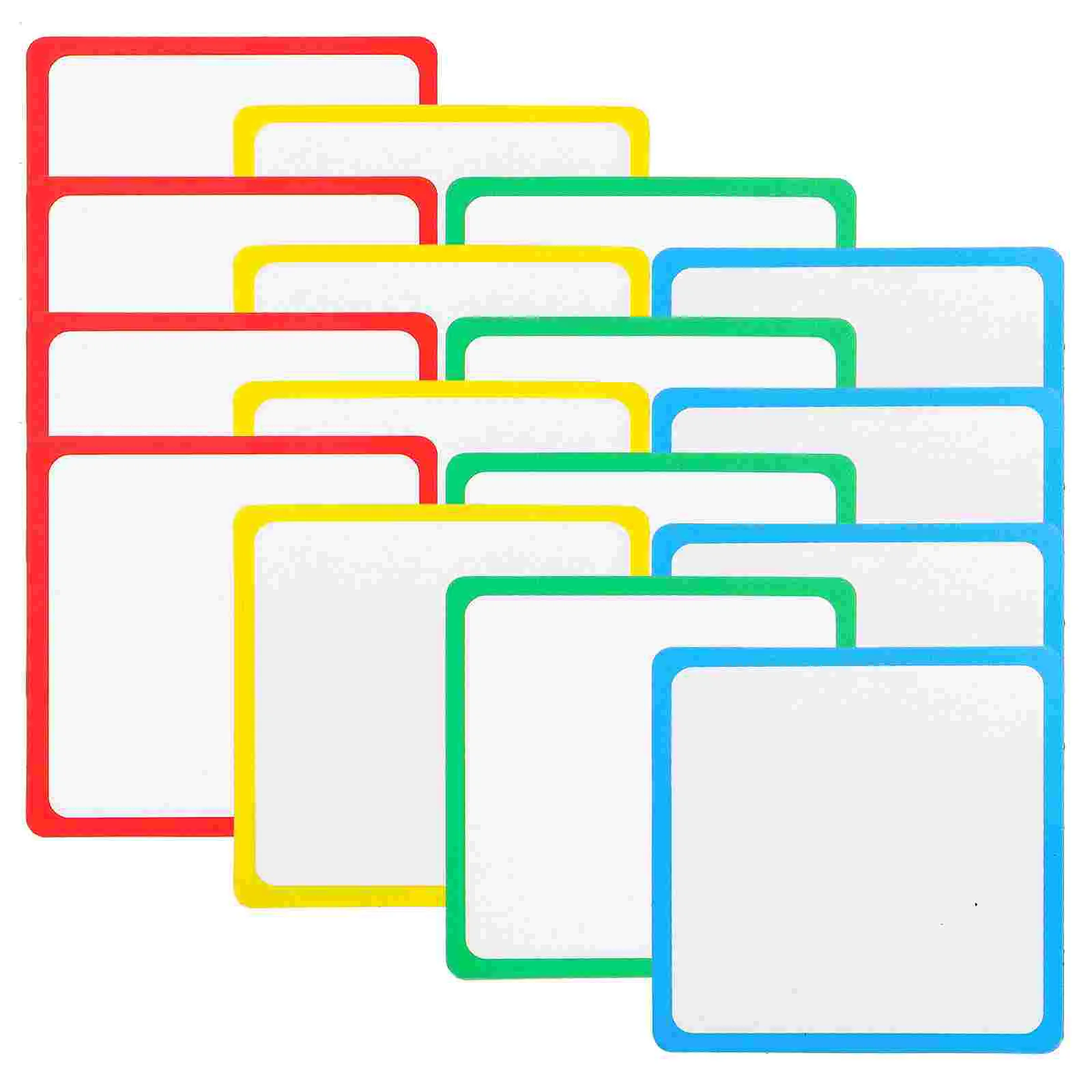 

16 Pcs Magnetic Labels Erasable Writable Fridge Flash Card Whiteboard Shelf for Classroom Name Tags