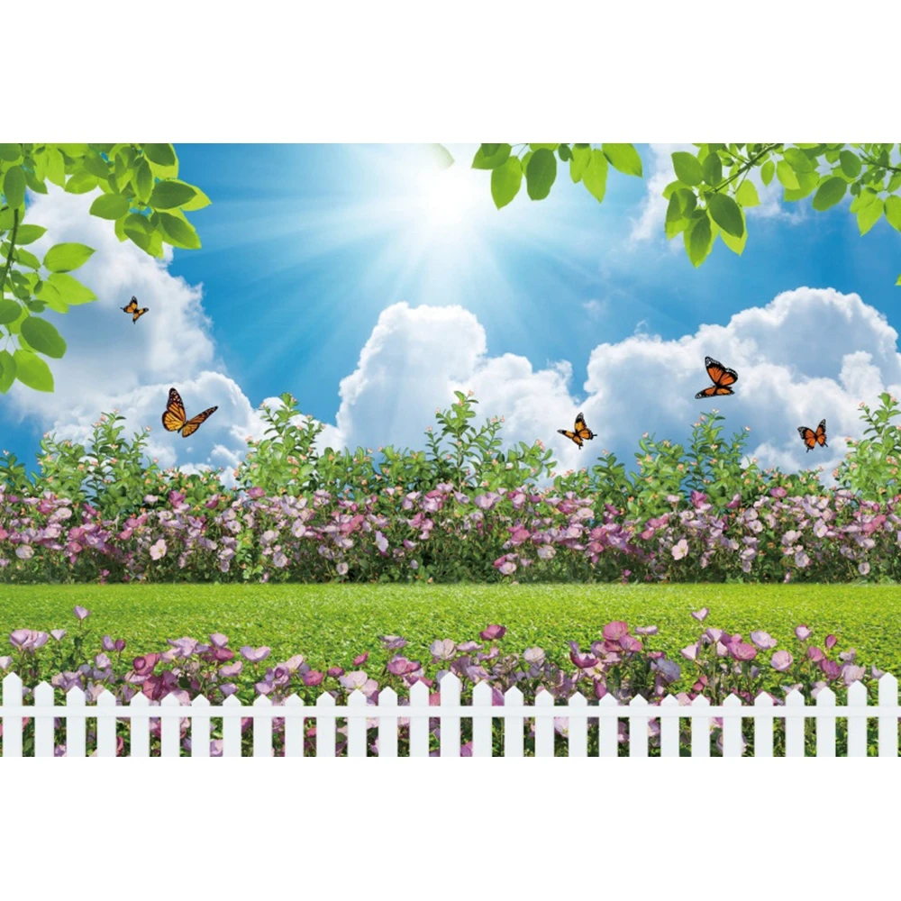 Spring Landscape Backdrops Flowers Forest Baby Shower Birthday Portrait Photographic Room Decor Background Photo Studio Props