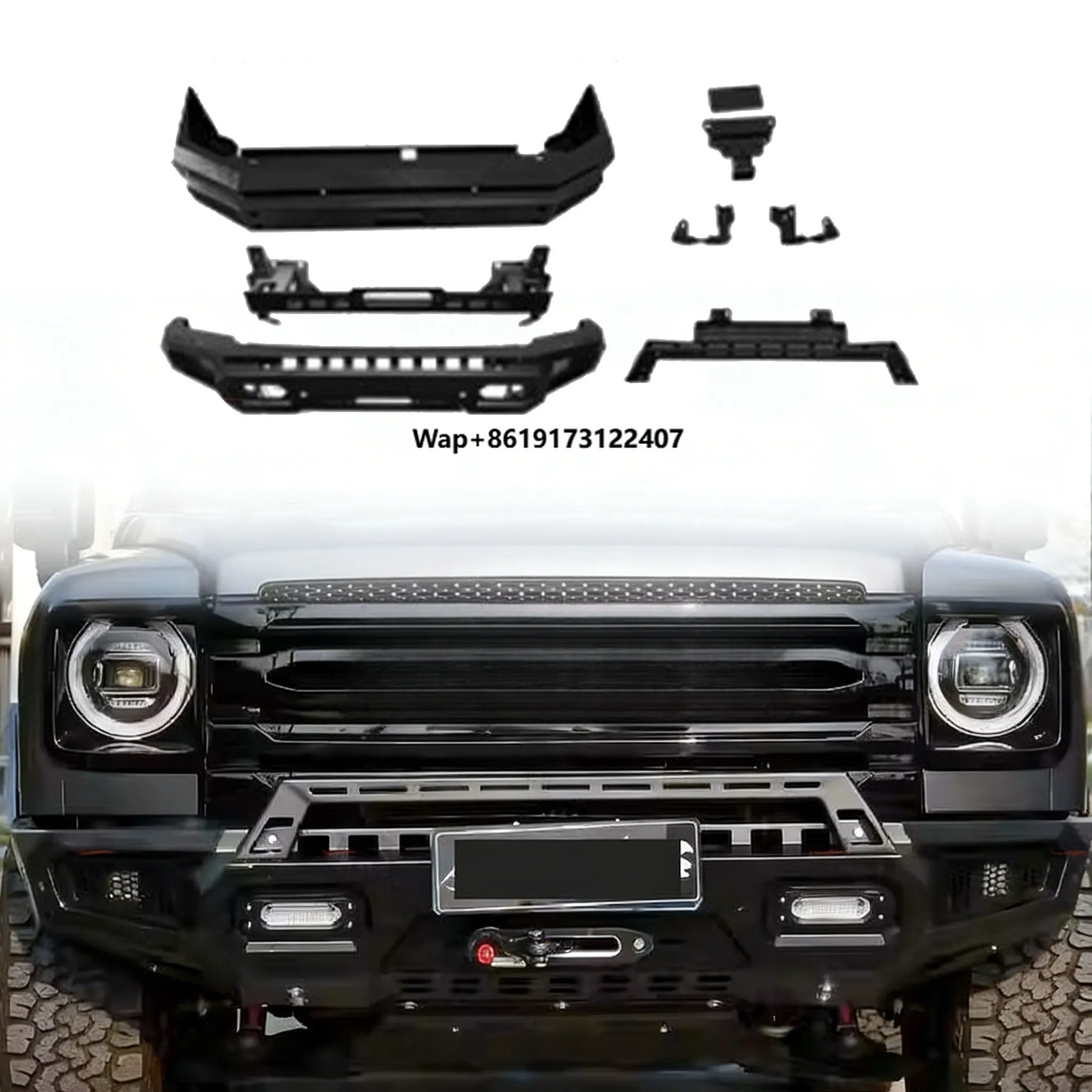 

2025 New Design 4x4 Off Road Exterior Accessories Car Body Kit Front Rear Bumper for Haval H9 2025 Accessories