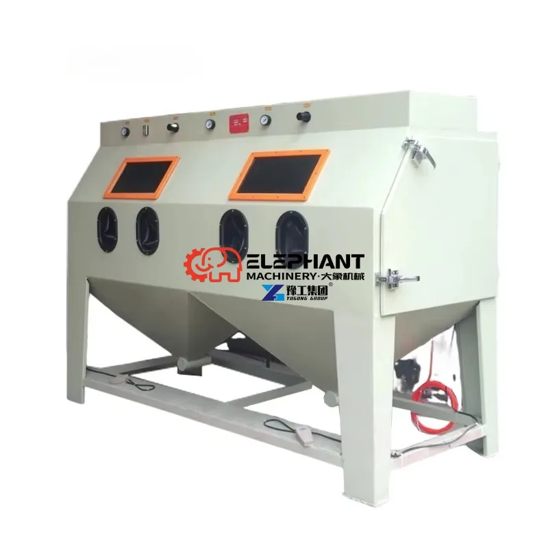 Hot Sale Electric Sandblast Cabinet Double Position Large Sand Blasting Cabinet for Two Persons Abrasive Blaster