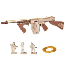 Robotime rokr 3D Puzzle Tommy Rubber Band Gun Model Kits Wooden Puzzles Wood Building Kits Unique Gifts for Adult Teens