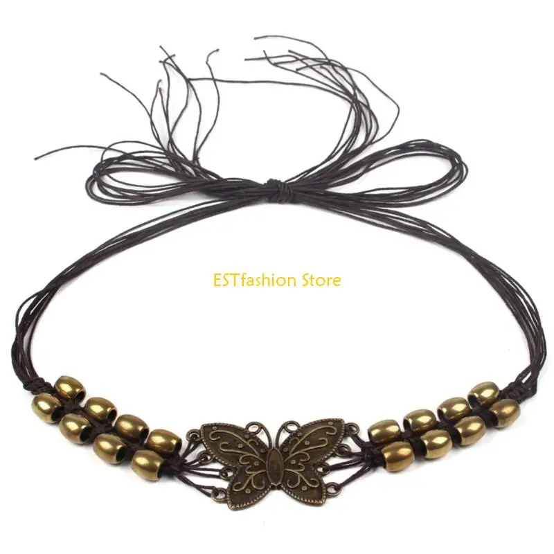 

Y5GC многофункциональный ремешок для шляпы с декором в виде бабочки для соломенных шляп, пояса, сумки, регулируемый ремень для