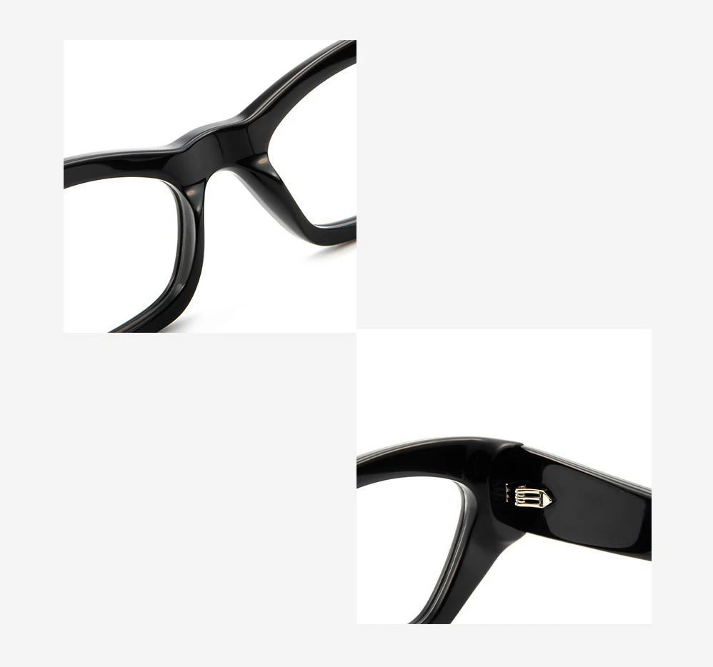 Sexy schwarze Brille Rahmen Frauen Katzenauge transparent große Brille Rahmen Mode Luxus optische Computer Brillen Spektakel – Detail 4