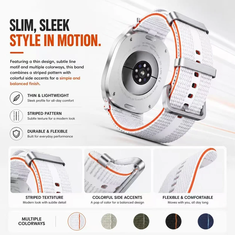 Dla Galaxy Watch 8 Classic Athleisure Band Watch8 Watch 9 Pasek do zegarka z gumy HNBR Wodoodporny sportowy pasek do zegarka z mechanizmem jednego kliknięcia — zdjęcie produktu 3