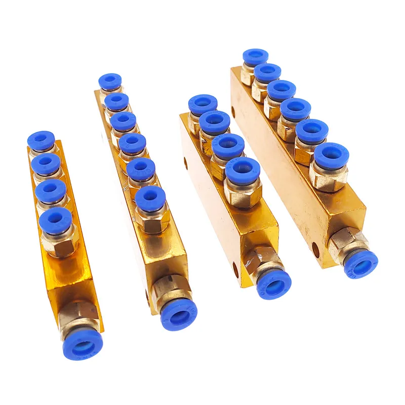 Separator 4mm 6mm 2/3/4/5/6/7/8/9/10/12 Way Adjustable Oil Distributor Output Suitable For Central  Lubrication Pump System