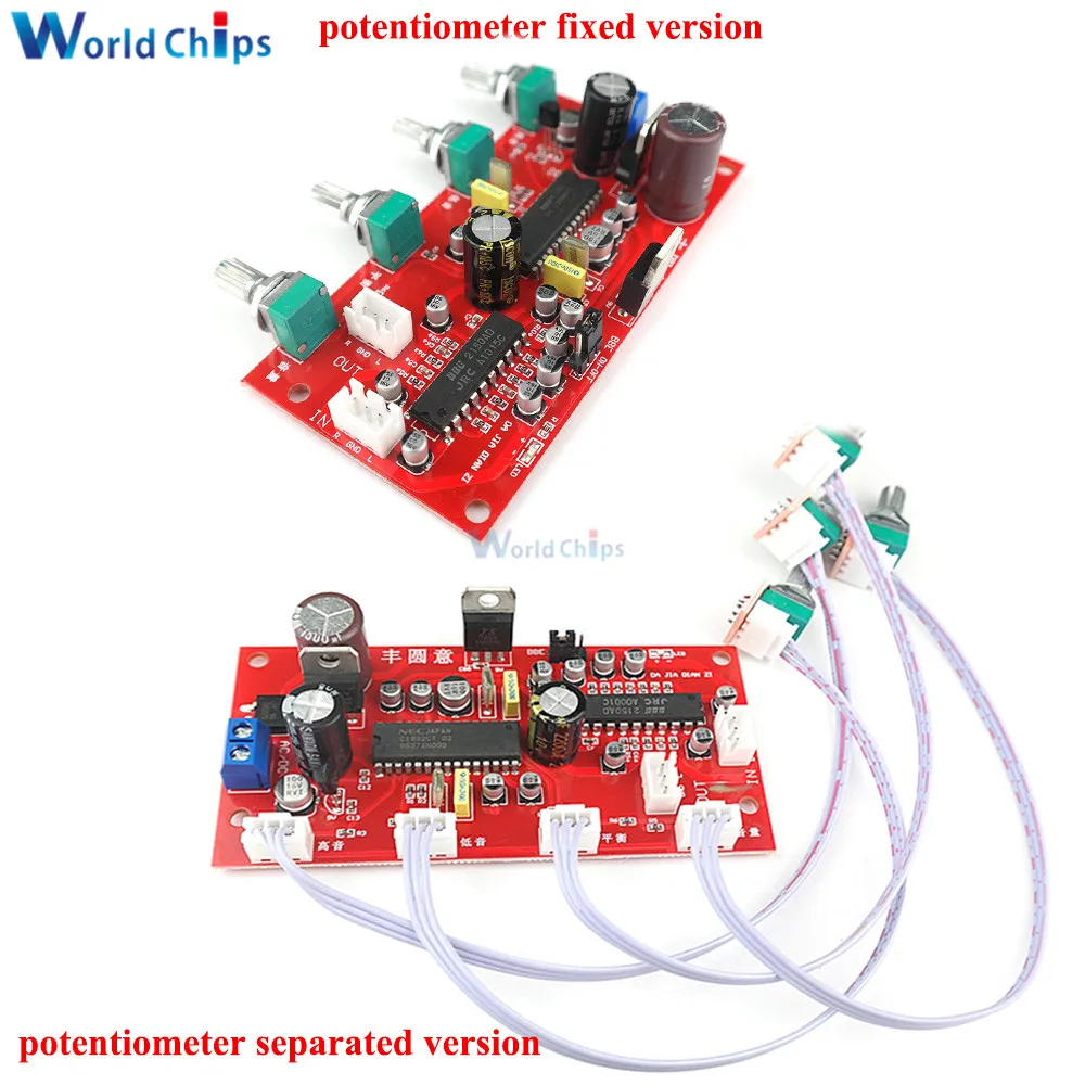 UPC1892 HIFI Stereo Preamp Amplifier Front Fever Level JRC2150 BBE Sound Adjustment Preamplifier Volume Tone Control Bass Board