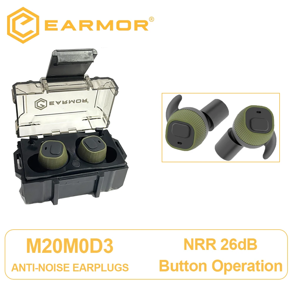 Earmor M20 Earplugs Electronic Anti-noise Earplugs Noise-cancelling for Shooting Hearing Protection