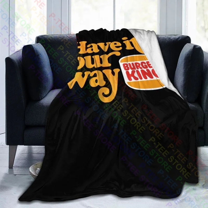 Burger King Logo Have It Your Way Hamburger Fast Food G500 Ultra Co coperta tessile divano di alta qualità decorativo