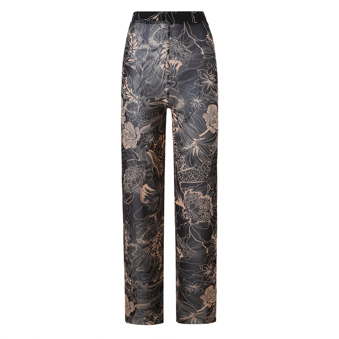 S - XXL Neuer bedruckter Badeanzug mit langen Ärmeln und Hose, einteiliger Damen-Badeanzug, floraler, gepolsterter Badeanzug, Badebekleidung, Modell V7176 – Detail 26