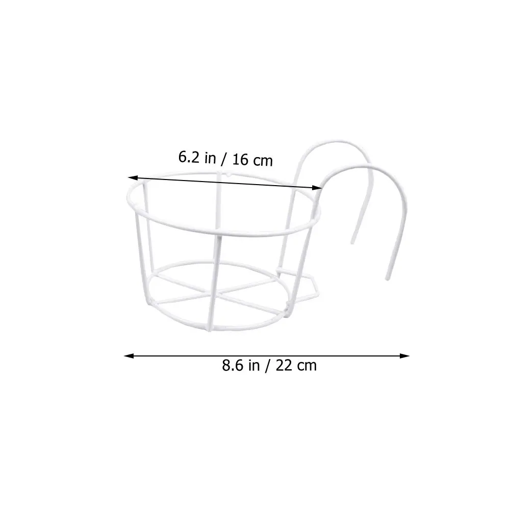 Soporte colgante para plantas, decoración para balcón al aire libre, soporte de alambre resistente para valla, ventana, maceta, estante duradero a prueba de óxido, 4 Uds.