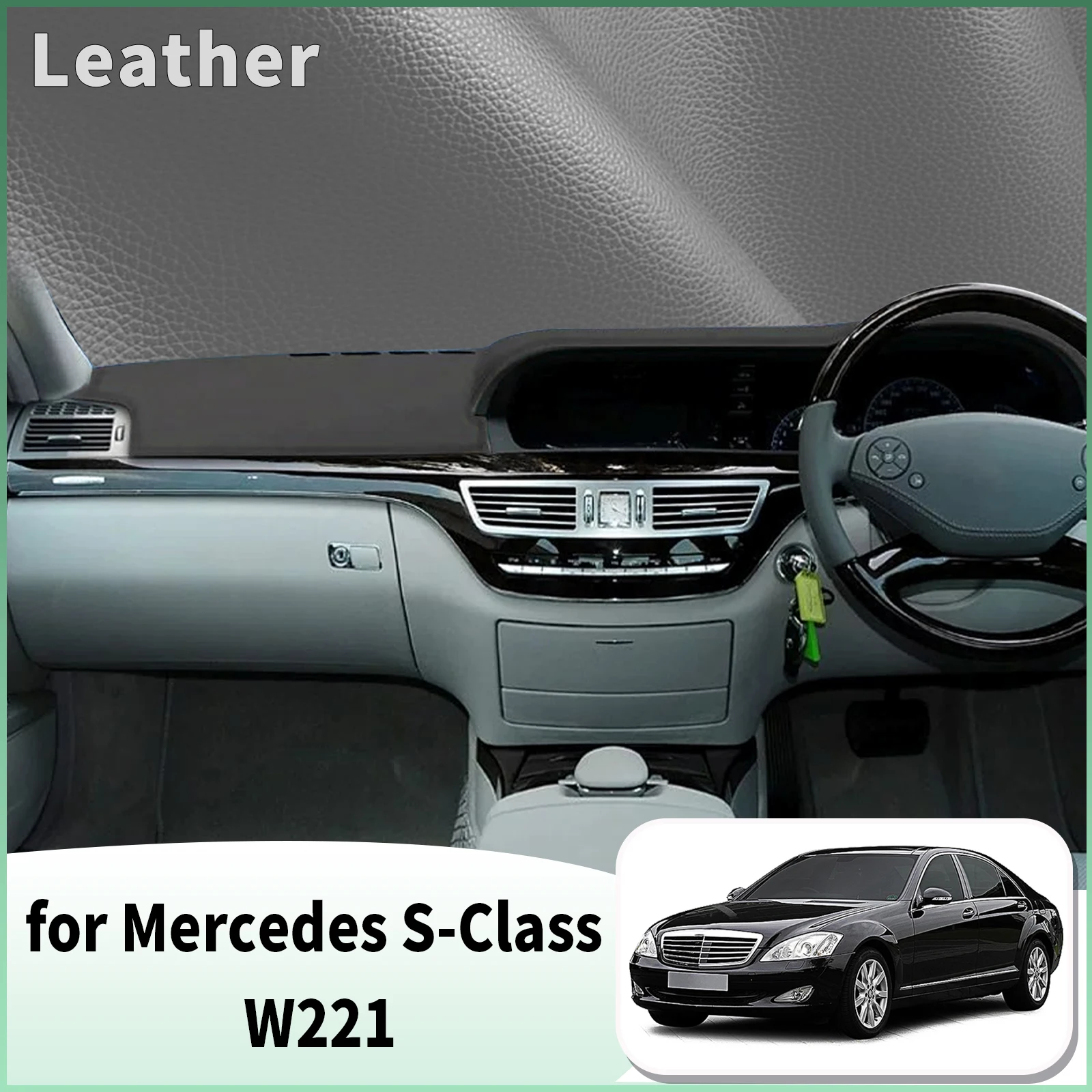 メルセデス-sクラス-w221-s-klasse-2006-2013-sクラス-ダッシュマット-ダッシュボードカバー-ダッシュマット-反射防止-断熱-サンシールド