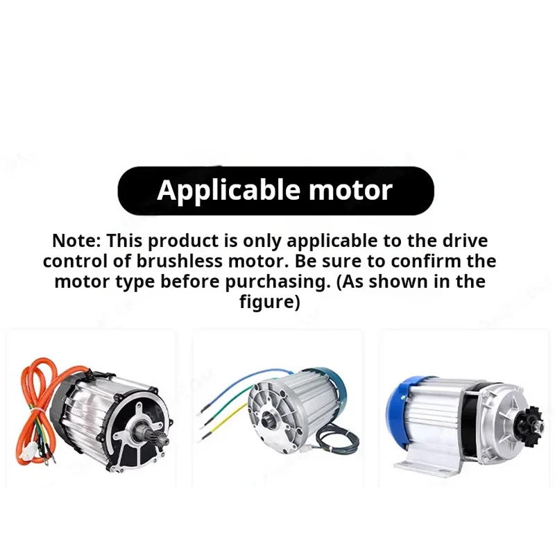 High-power Brushless Motor Controller DC 18V 24V 36V 48V 30A 1650W BLDC Driver Speed Regulator Electric Switch Governor No Hall