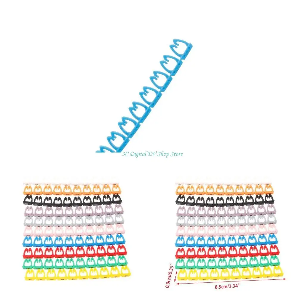 

E74D 100pcs/Lot метка для метки для RJ45 RJ11 RJ12 Цветный цифровой кабель различать номера.