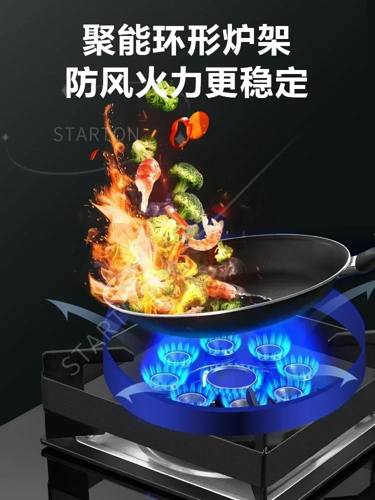 Energy-Saving Gas Cooker with Powerful Flame, Single Burner Natural Gas Cooktop for Kitchen