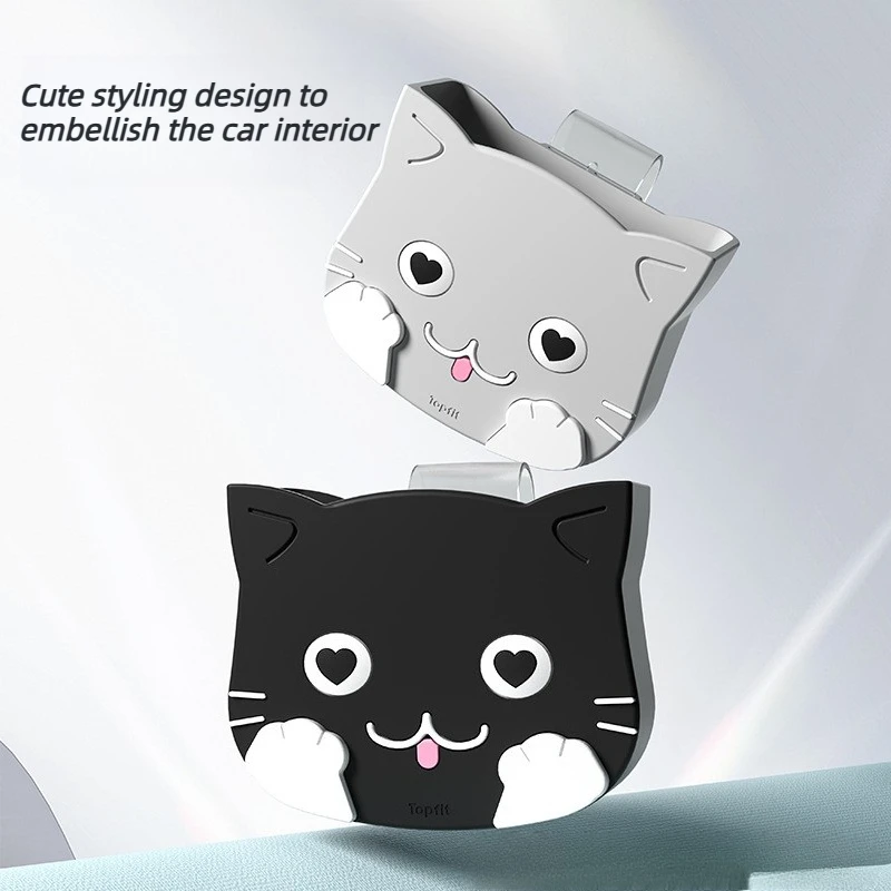 Car Door Seat Back Storage Box for Tesla Model 3 Highland Model Y Juniper, Cute Sweet Cat Trash Bag, High-Value Car Trash Bin