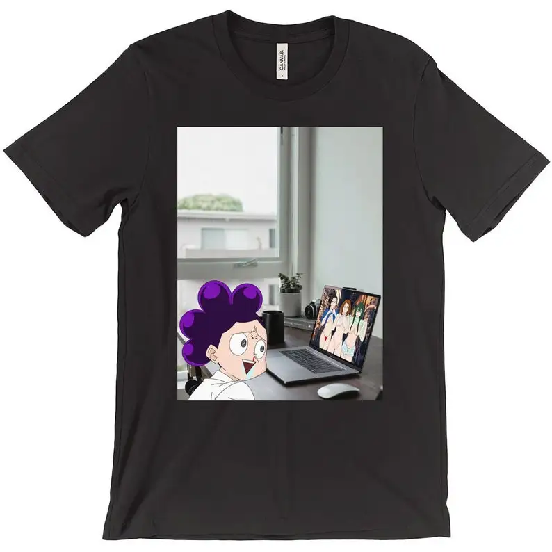 Anime Waifu Flashing Through Laptop T-Shirts