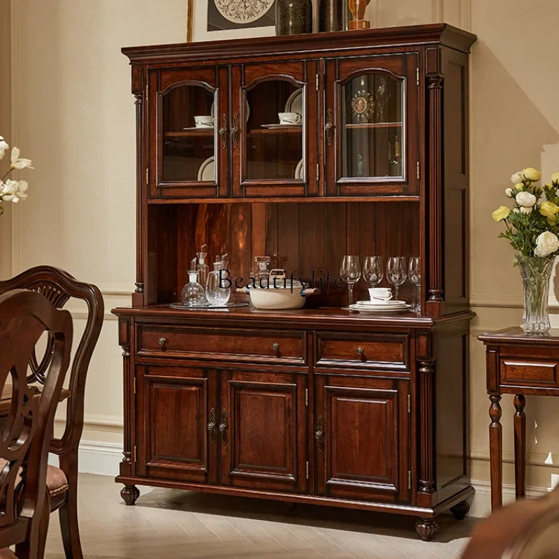 35FG26American all solid wood North American cherry wood side cabinet wine cabinet