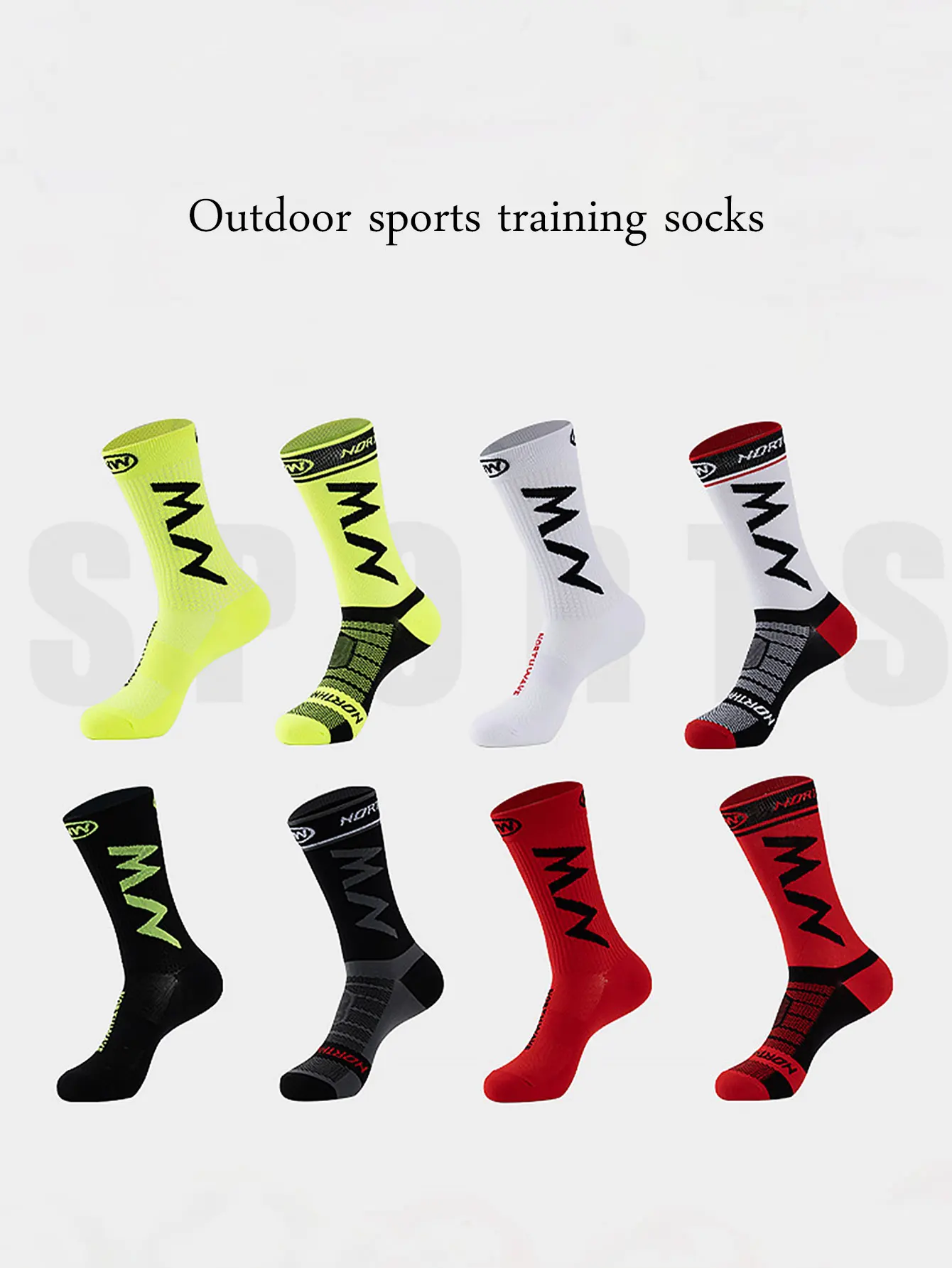 2 pairs of NW outdoor running training cycling socks, outdoor sports marathon socks, football basketball socks