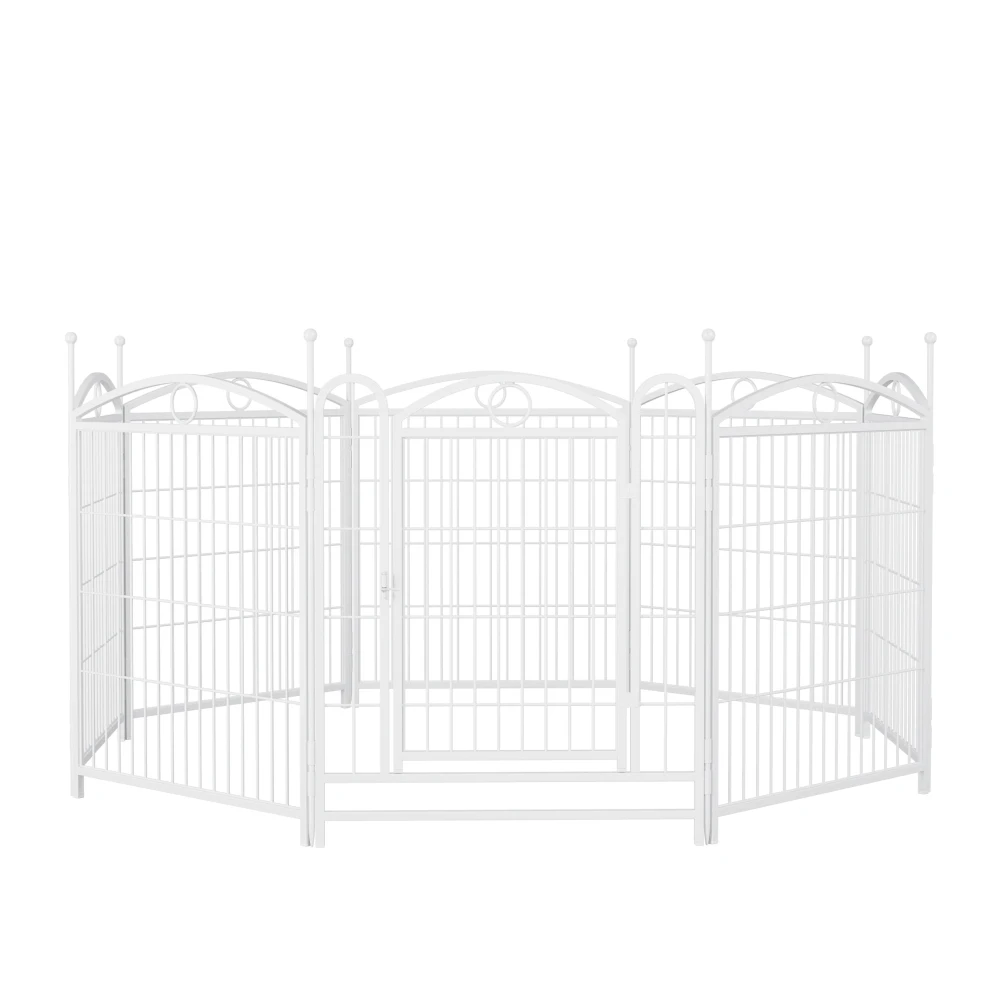 PET Dog Playpen Indoor 32 Inch 8 Panels Metal Dog Pen, Pet Puppy Playpen, Dog Fence Outdoor Exercise Pen With Doors For Outdoor