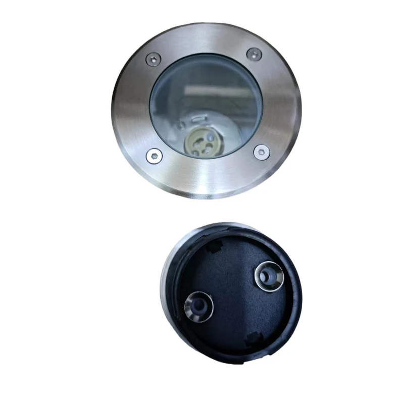 GU10 Underground Light with Two Cable Entries/Single Hole with Cable Floor Lamp Outdoor Ground Spot Buried Lamp for GU10 Bulb