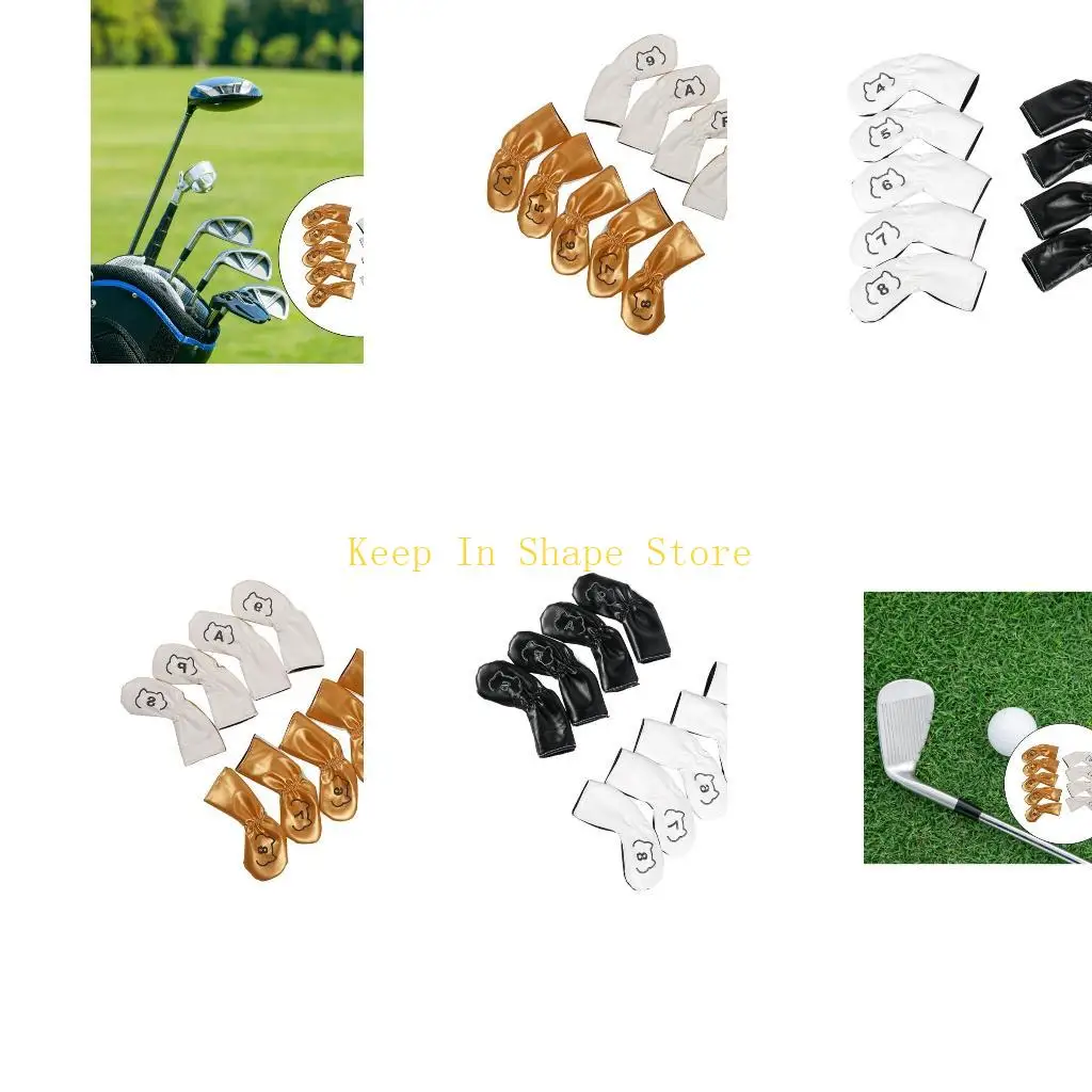 

U1JC 9pcs Golfs Cover Cover Synthetic Big Number Pu