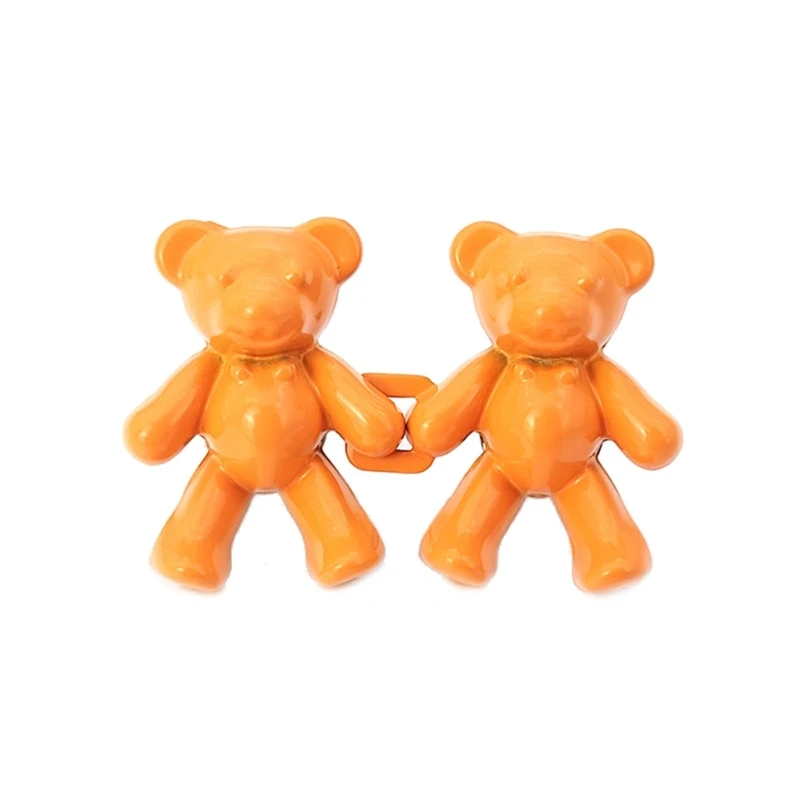 2 pçs destacável urso de metal apertar o botão da cintura para as mulheres saia calça jeans ajustável clipe de cintura pinos de metal