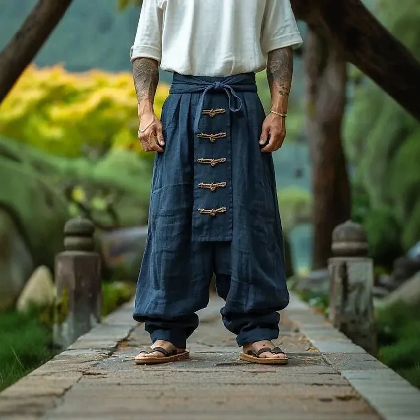 Male Middle Ages Medieval Viking Soldier fighter Warrior Pants Men Vintage Cotton Linen Trousers Renaissance Retro Pantalon