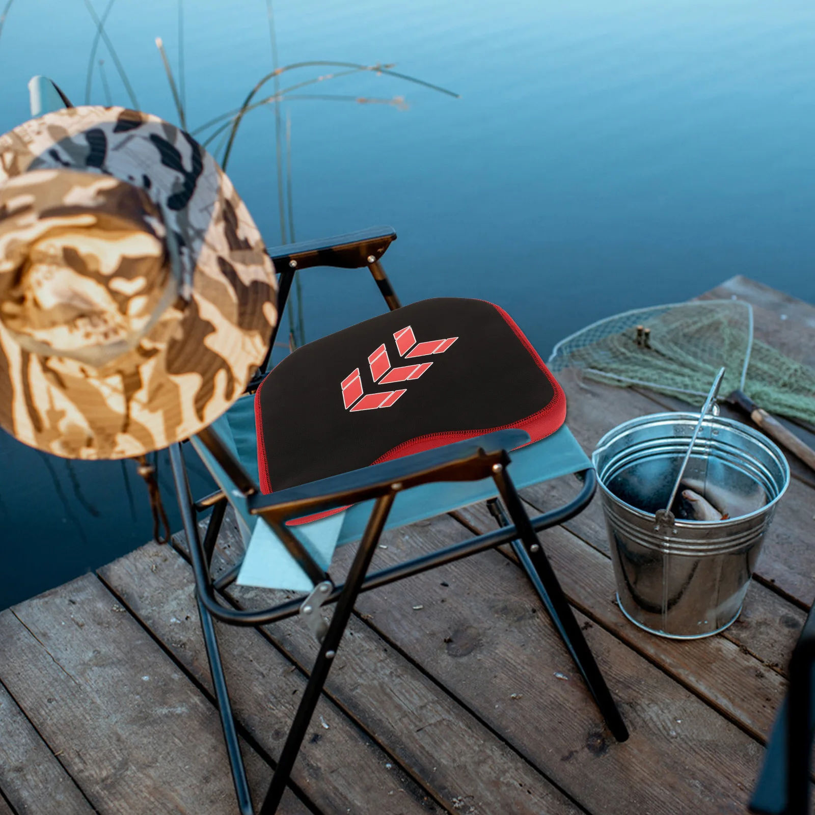 

Fishing Seat Cushion Suction Cup Breathable Comfortable High Resilience Pad for Fishing Box Outdoor Use Breathable Cushion Seats