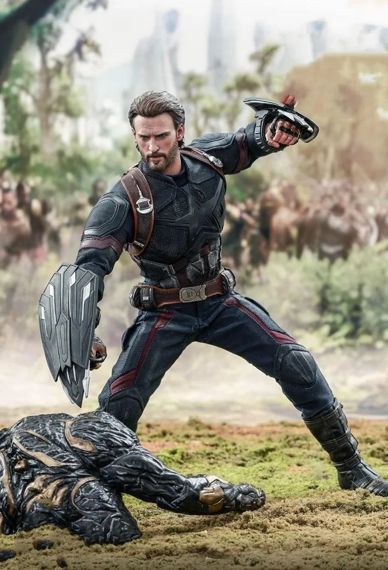 الأصلي حقيقية ستيف روجرز عمل الشكل 1/6 المنتقمون الكابتن الرسوم المتحركة الشكل HT MMS480 تمثال ديلوكس طبعة لعبة مجسمة #1