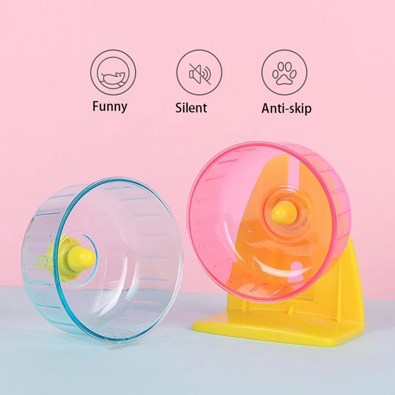 Smooth Hamster Wheel Silent Small Pet Exercise Wheel Plastic Running Toy for Hamster Cage Small Pet Sports Wheel Pet Accessories