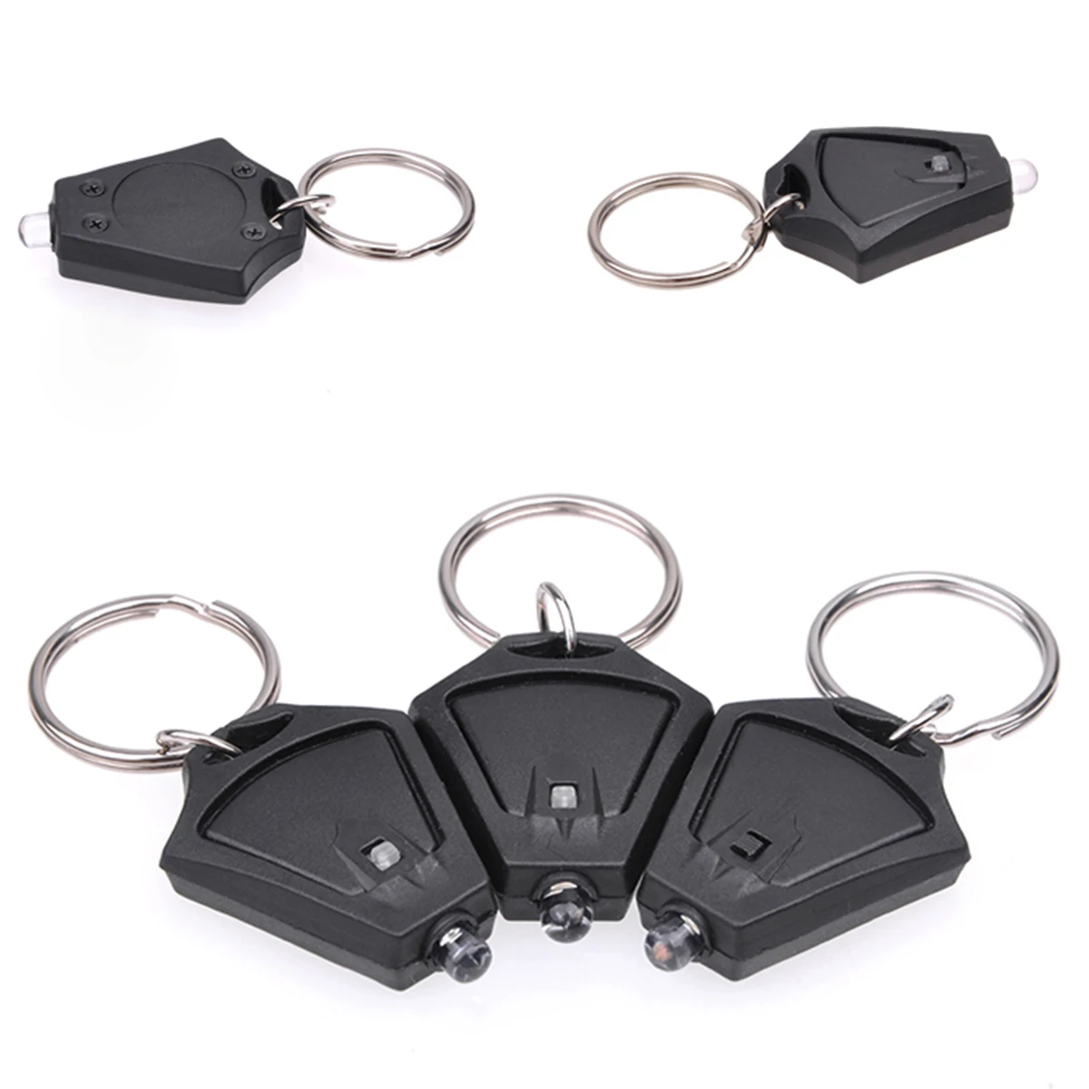 

10 pcs Led Keychain Light Mini Flashlight Super Bright Waterproof Torch For Camping Hiking Safety Emergency 3X3X0.8Cm Metal