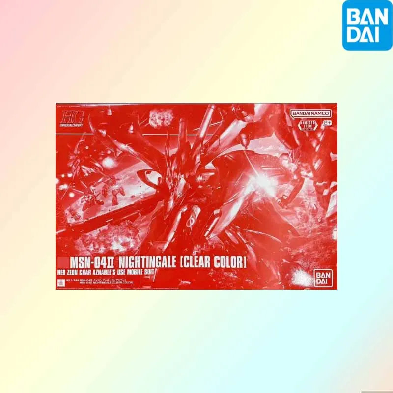 

В НАЛИЧИИ Bandai Original GUNDAM HG Series MSN-04IINIGHTINGALE CLEAR COLOR Аниме Фигурка Сборная модель игрушки