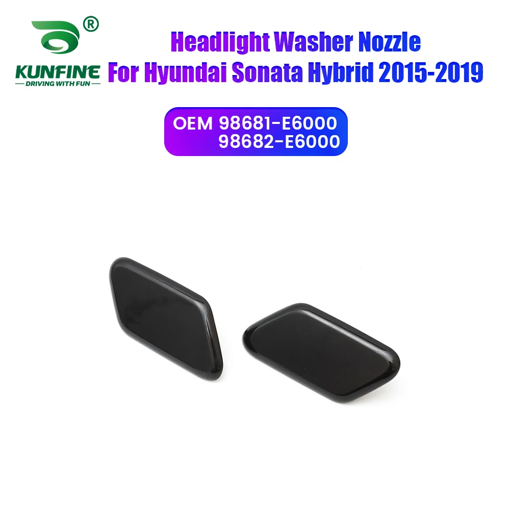 Boquilla de pulverización para parachoques delantero de coche, cubierta de bomba de faro Jet para Sonata Hybrid 2015-2019 98681-E6000 98682-E6000