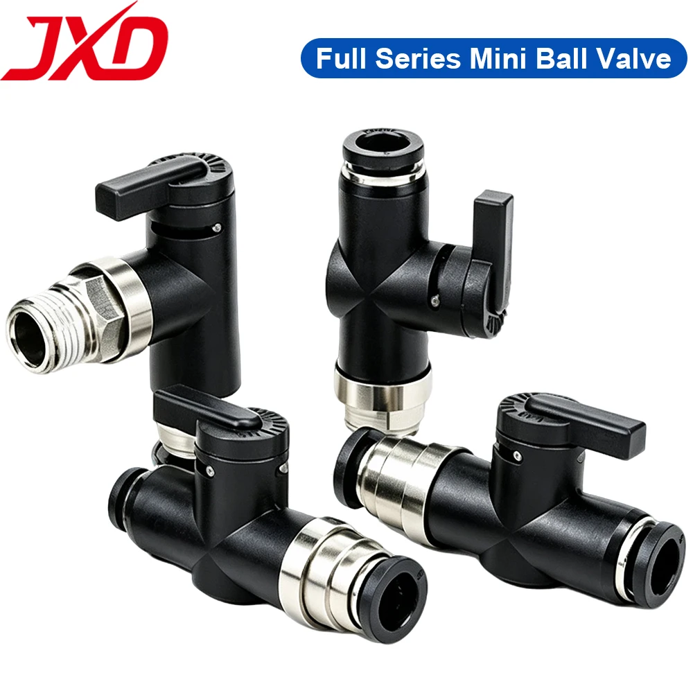 Pneumatic Mini Ball Valve Air Tube Fitting BVCL BC BU BL BCF Series Micro Hand Valve Quick Connect On Off Switch Connector
