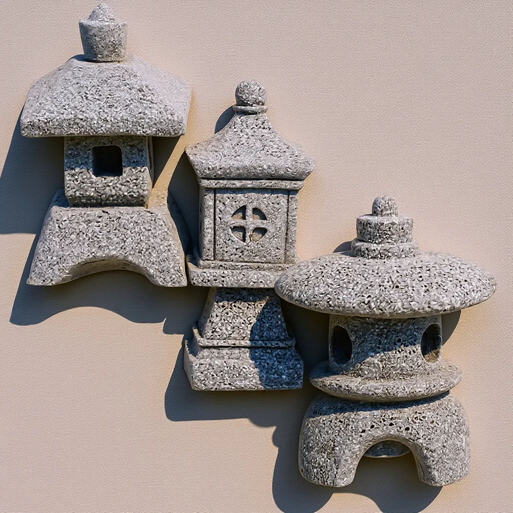 

3pcs Mini Stone Pagoda Garden Statue Small Zen Landscape Ornament For Yard Aquarium Terrarium Bonsai Asian Style Micro Landscape