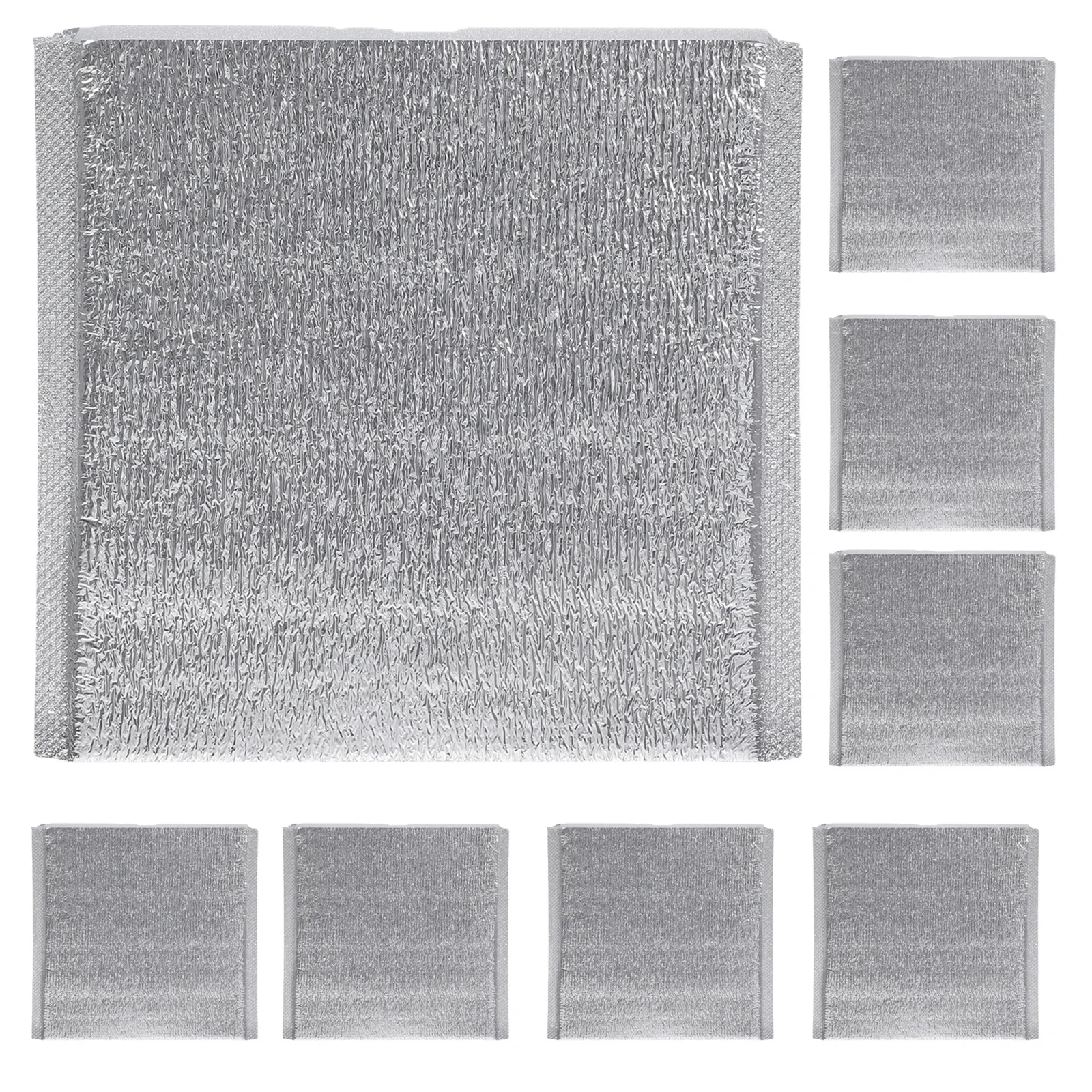 

50Pcs Thermal Insulation Food Bag Aluminum Foil Pouch Reusable Cooler Lunch Box for Travel Camping Snack 20x20cm