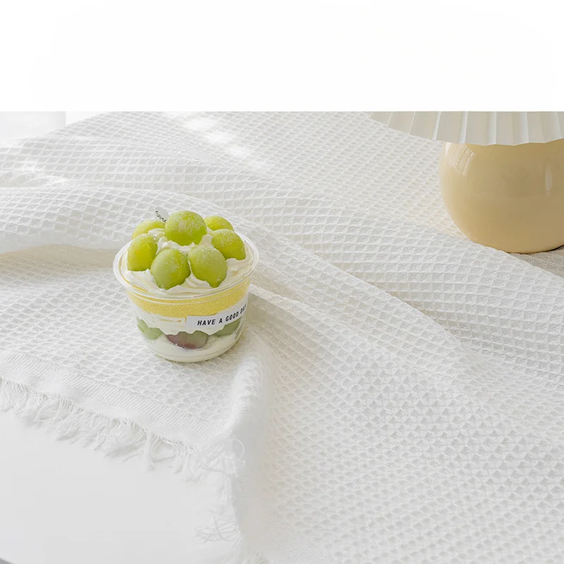 Waffle Tassel Tablecloth 3