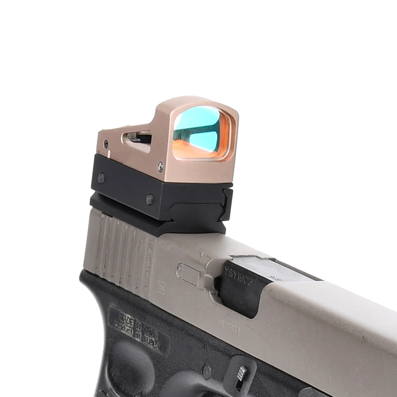 Aluminiowy adapter z szyną Picatinny do montażu czerwonej kropki na tylną szyjkę pistoletu Glock 17/19/22/23 Gen 1-4, kompatybilny z RMR Vortex Venom/Viper — 2